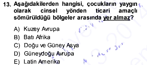 Sosyal Hizmete Giriş 2013-2014 Dönem Sonu Sınavı - 13. soru