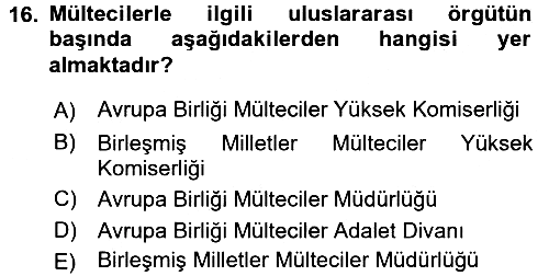 Sosyal Hizmete Giriş 2015-2016 Dönem Sonu Sınavı - 16. soru