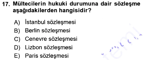 Sosyal Hizmete Giriş 2015-2016 Dönem Sonu Sınavı - 17. soru