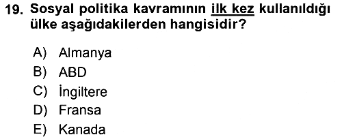 Sosyal Hizmete Giriş 2016-2017 Dönem Sonu Sınavı - 19. soru