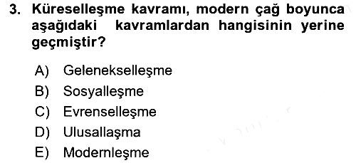 Sosyal Hizmete Giriş 2015-2016 Tek Ders Sınavı - 3. soru