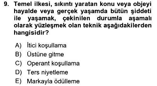Temel Bakım Hizmetleri 2016-2017 3 Ders Sınavı - 9. soru