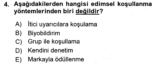 Temel Bakım Hizmetleri 2017-2018 3 Ders Sınavı - 4. soru