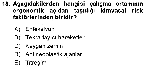Temel Bakım Hizmetleri 2017-2018 3 Ders Sınavı - 18. soru