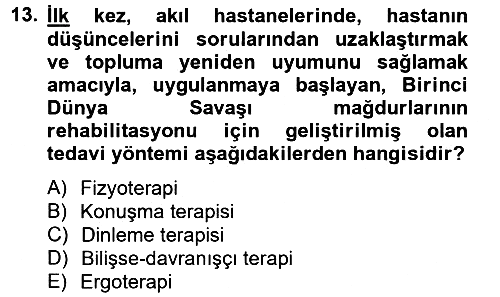 Temel Bakım Hizmetleri 2012-2013 Ara Sınav - 13. soru