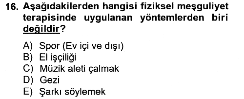 Temel Bakım Hizmetleri 2013-2014 Ara Sınav - 16. soru