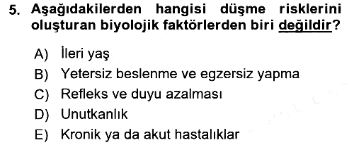 Temel Bakım Hizmetleri 2015-2016 Ara Sınav - 5. soru