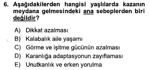 Temel Bakım Hizmetleri 2020-2021 Ara Sınav - 6. soru