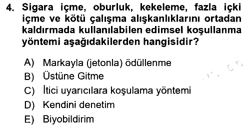 Temel Bakım Hizmetleri 2023-2024 Ara Sınav - 4. soru