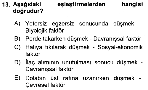 Temel Bakım Hizmetleri 2023-2024 Ara Sınav - 13. soru