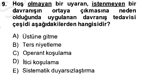 Temel Bakım Hizmetleri 2014-2015 Dönem Sonu Sınavı - 9. soru