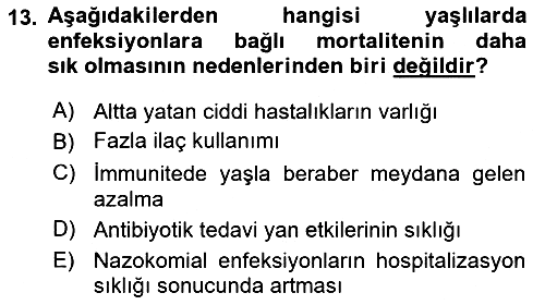Temel Bakım Hizmetleri 2021-2022 Dönem Sonu Sınavı - 13. soru