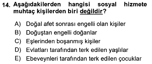 Temel Bakım Hizmetleri 2018-2019 Yaz Okulu Sınavı - 14. soru