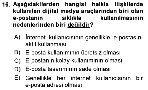 Dijital Yayıncılık 2024-2025 Dönem Sonu Sınavı - 16. soru
