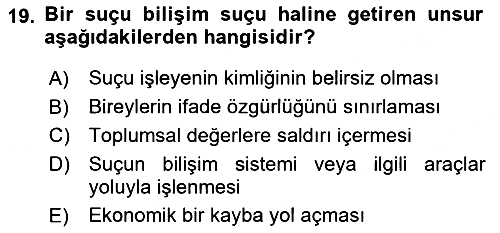 Dijital Yayıncılık 2020-2021 Yaz Okulu Sınavı - 19. soru