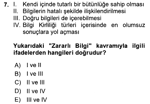 Sosyal Medya ve Propaganda 2020-2021 Yaz Okulu Sınavı - 7. soru