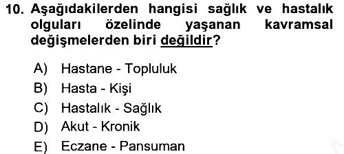 Aile Sosyolojisi 2015-2016 Dönem Sonu Sınavı - 10. soru