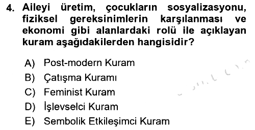 Aile Sosyolojisi 2021-2022 Dönem Sonu Sınavı - 4. soru