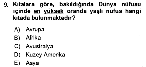 Aile Sosyolojisi 2023-2024 Yaz Okulu Sınavı - 9. soru