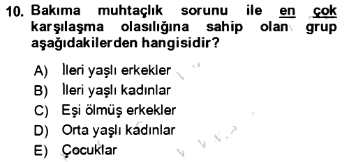 Aile Sosyolojisi 2023-2024 Yaz Okulu Sınavı - 10. soru