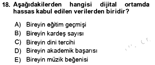 Aile Sosyolojisi 2023-2024 Yaz Okulu Sınavı - 18. soru