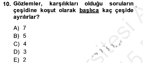 Bilim Felsefesi 2014-2015 Ara Sınav - 10. soru