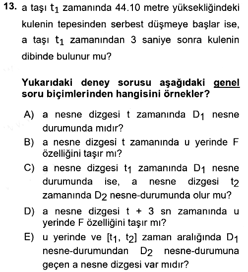 Bilim Felsefesi 2015-2016 Ara Sınav - 13. soru