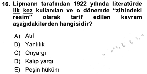 Birey ve Davranış 2016-2017 3 Ders Sınavı - 16. soru