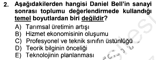 Çağdaş Sosyoloji Kuramları 2012-2013 Ara Sınav - 2. soru