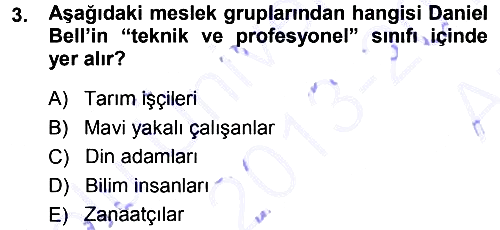 Çağdaş Sosyoloji Kuramları 2013-2014 Ara Sınav - 3. soru