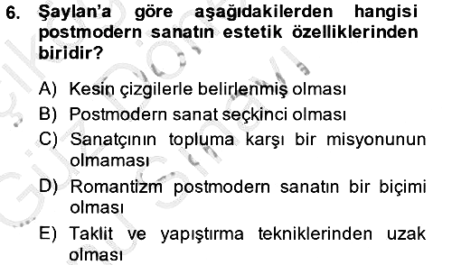 Çağdaş Sosyoloji Kuramları 2014-2015 Dönem Sonu Sınavı - 6. soru