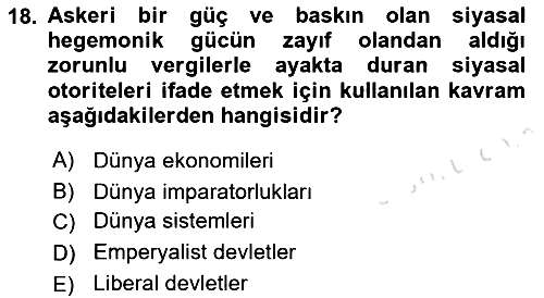 Çağdaş Sosyoloji Kuramları 2019-2020 Dönem Sonu Sınavı - 18. soru