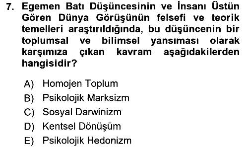 Çevre Sosyolojisi 2016-2017 Ara Sınav - 7. soru