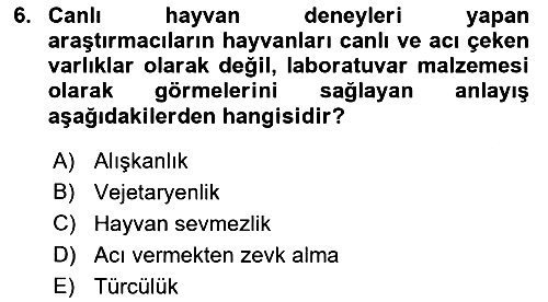 Çevre Sosyolojisi 2023-2024 Dönem Sonu Sınavı - 6. soru