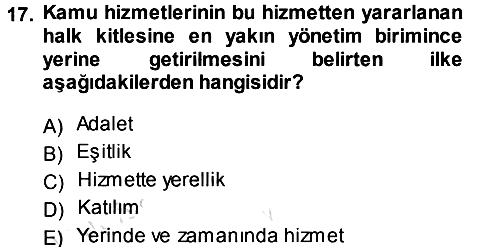 Çevre Sosyolojisi 2013-2014 Tek Ders Sınavı - 17. soru