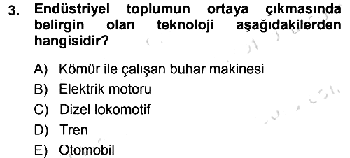 Çevre Sosyolojisi 2014-2015 Tek Ders Sınavı - 3. soru