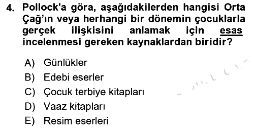 Çocukluk Sosyolojisi 2021-2022 Dönem Sonu Sınavı - 4. soru