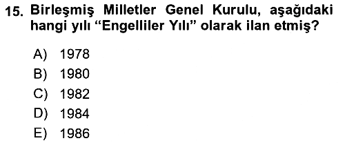 Çocukluk Sosyolojisi 2024-2025 Yaz Okulu Sınavı - 15. soru
