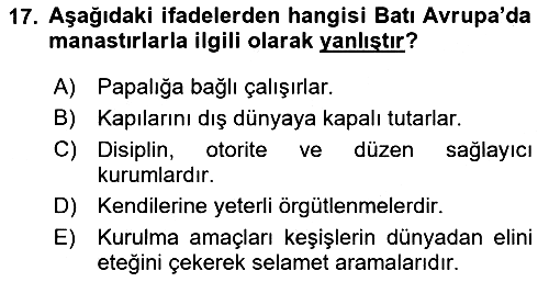 Din ve Toplum 2023-2024 Ara Sınav - 17. soru