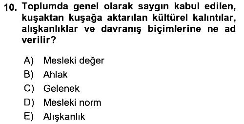 Eğitim Felsefesi 2017-2018 3 Ders Sınavı - 10. soru