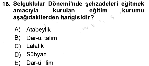 Eğitim Felsefesi 2018-2019 3 Ders Sınavı - 16. soru