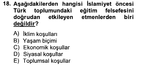 Eğitim Felsefesi 2012-2013 Dönem Sonu Sınavı - 18. soru