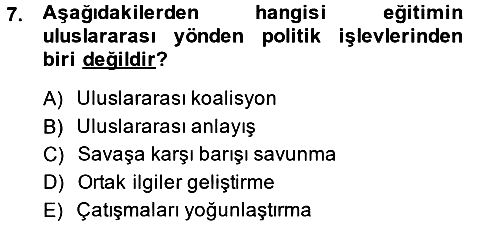 Eğitim Felsefesi 2013-2014 Dönem Sonu Sınavı - 7. soru