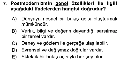 Eğitim Felsefesi 2024-2025 Ara Sınav - 7. soru
