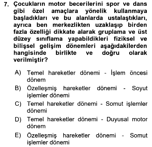 Eğitim Psikolojisi 2017-2018 Ara Sınav - 7. soru