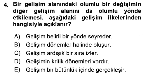 Eğitim Psikolojisi 2021-2022 Ara Sınav - 4. soru