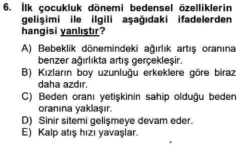 Eğitim Psikolojisi 2014-2015 Dönem Sonu Sınavı - 6. soru