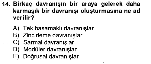 Eğitim Psikolojisi 2014-2015 Dönem Sonu Sınavı - 14. soru