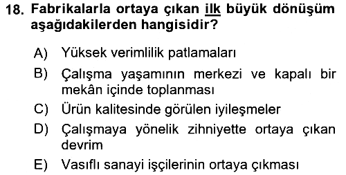 Ekonomi Sosyolojisi 2017-2018 3 Ders Sınavı - 18. soru