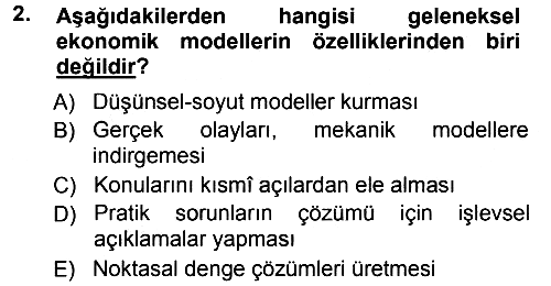 Ekonomi Sosyolojisi 2012-2013 Ara Sınav - 2. soru